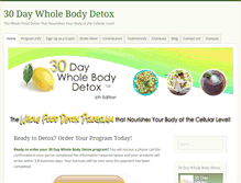 Tablet Screenshot of 30daywholebodydetox.com